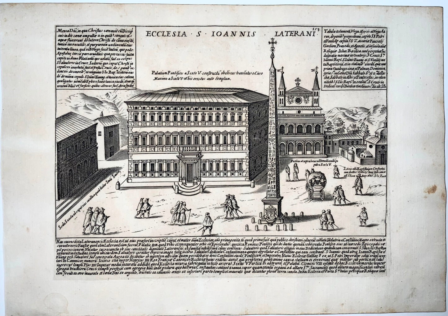 1624 Laurus (Lauro), Basilica St John in Lateran, Rome, engraving