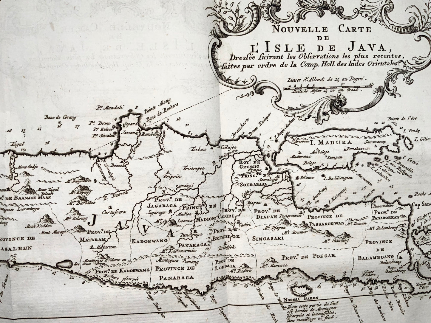 1770c Jakob van der Schley, antique map of Java