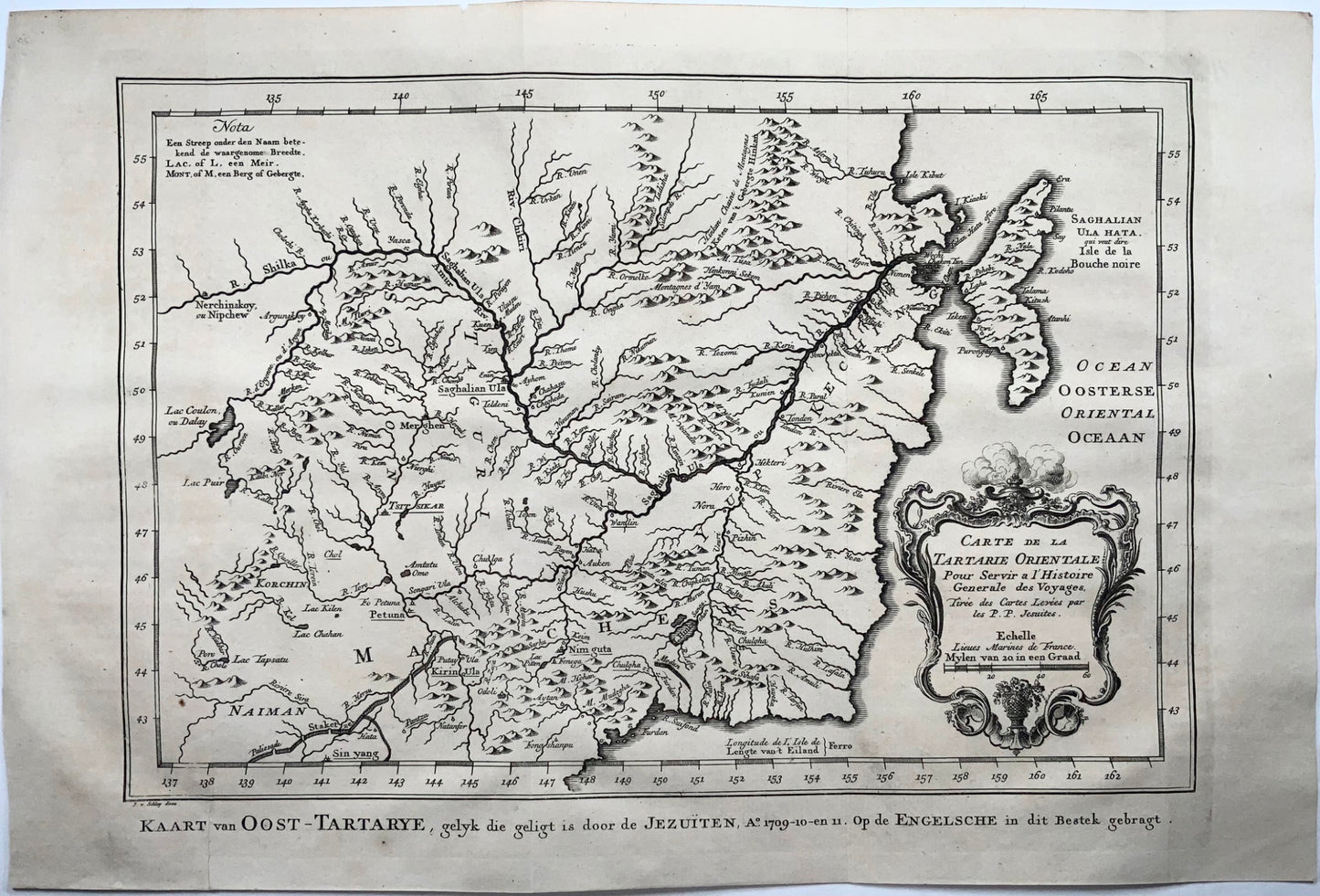 1758 Eastern Tartary, China, Manchu-inhabited territory, Schley, map