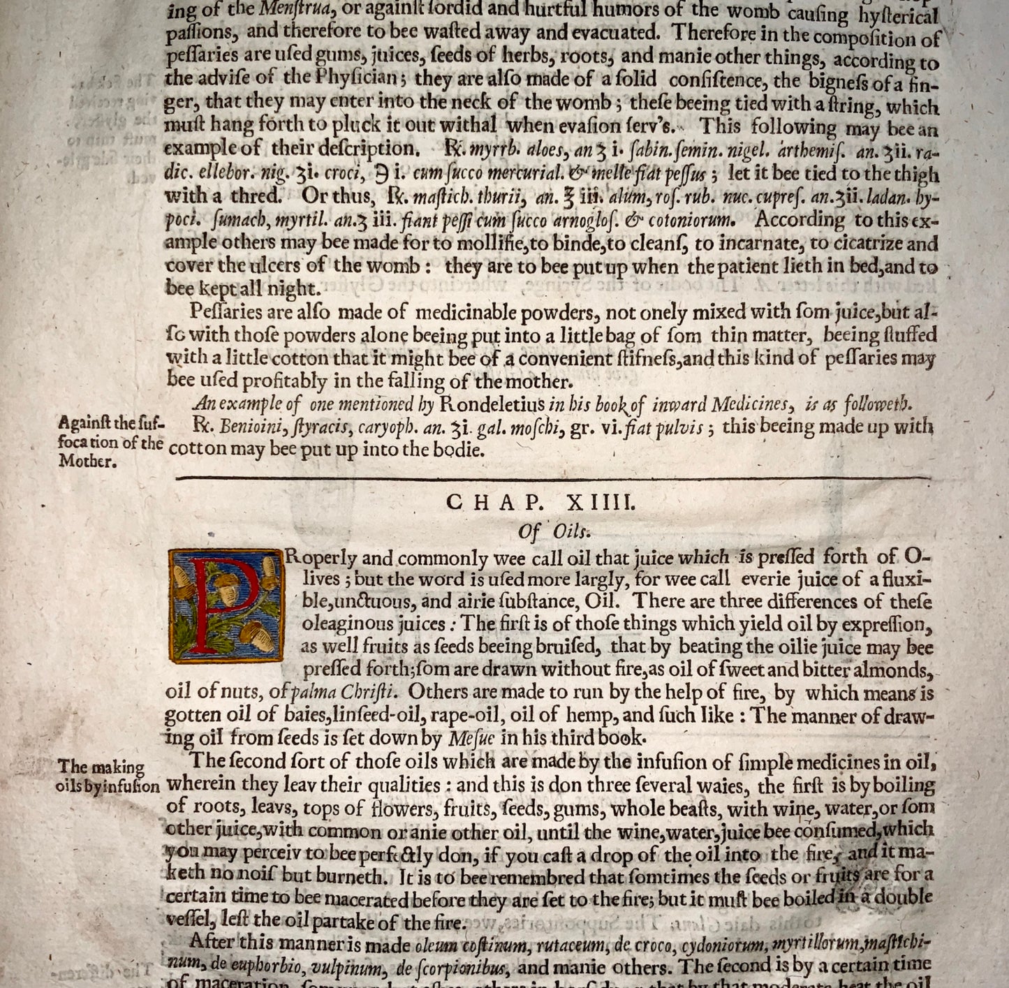 1649 SURGICAL INSTRUMENTS SYRINGE - Ambroise Paré FOLIO fine handcol woodcut - Medicine