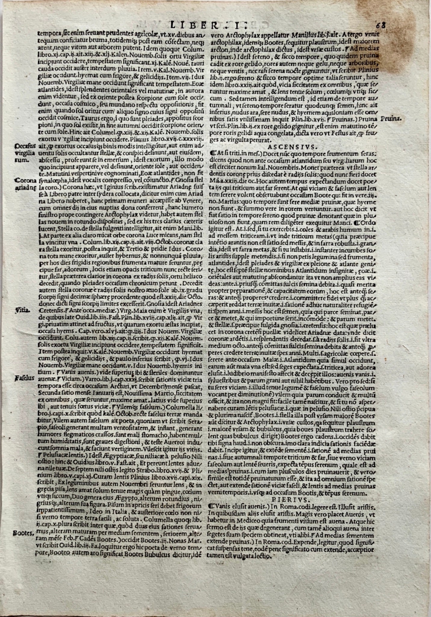 1515 Virgil. Grüninger Workshop (after) large Master Woodcut - FARMING CALENDAR - Incunabula Leaf