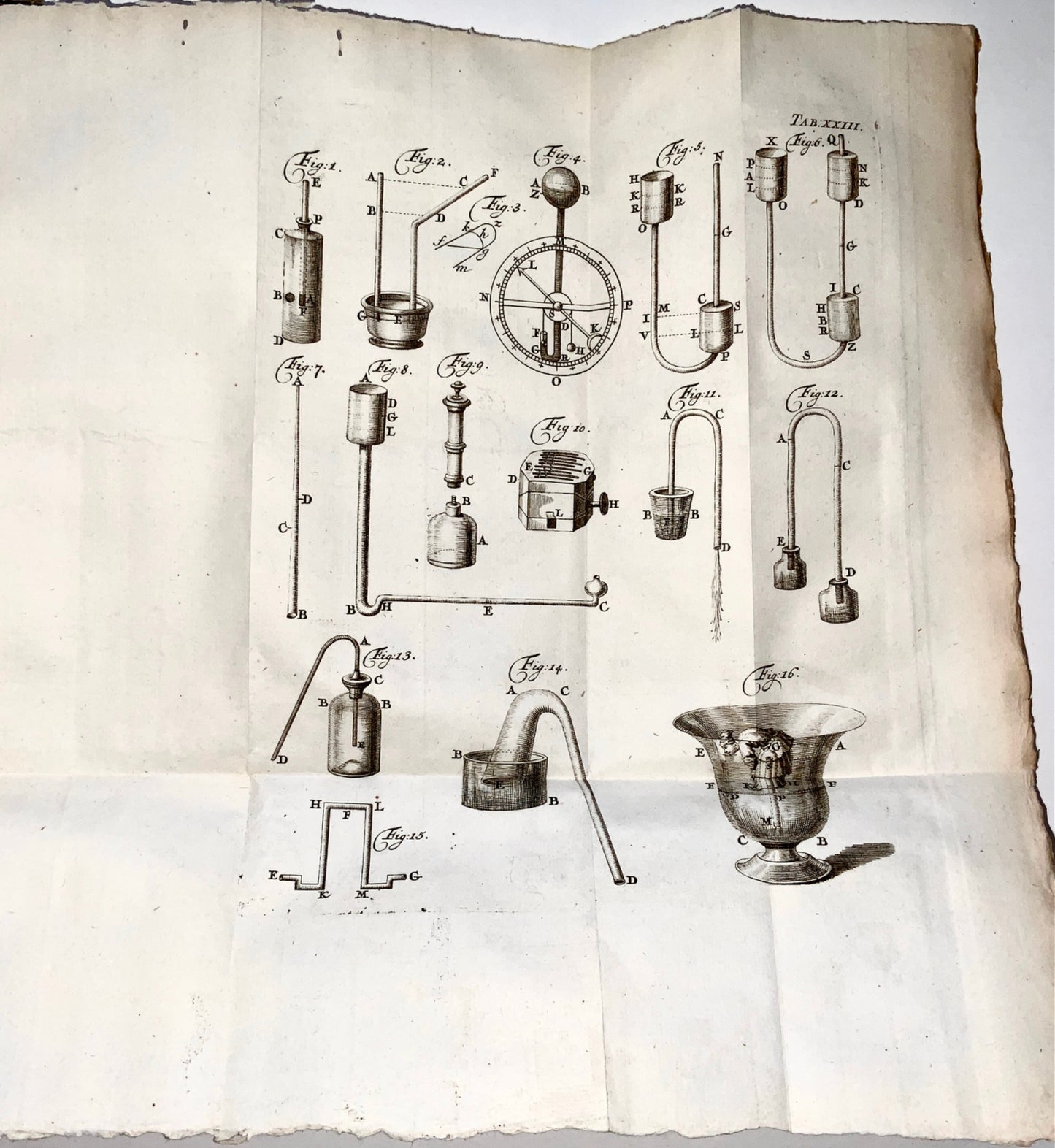 1744 Musschenbroek; Newtoniana with Edmund Halley’s large World Map, 29 plts - Book, Science, Physics