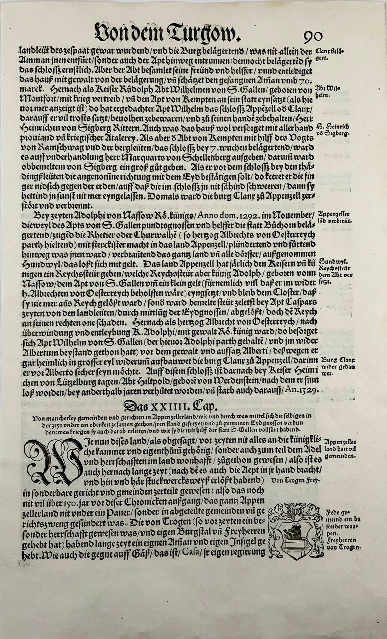 1548 Heinrich Vogtherr; Woofcut Leaf : Scène de bataille près de Constance - Histoire militaire, Suisse