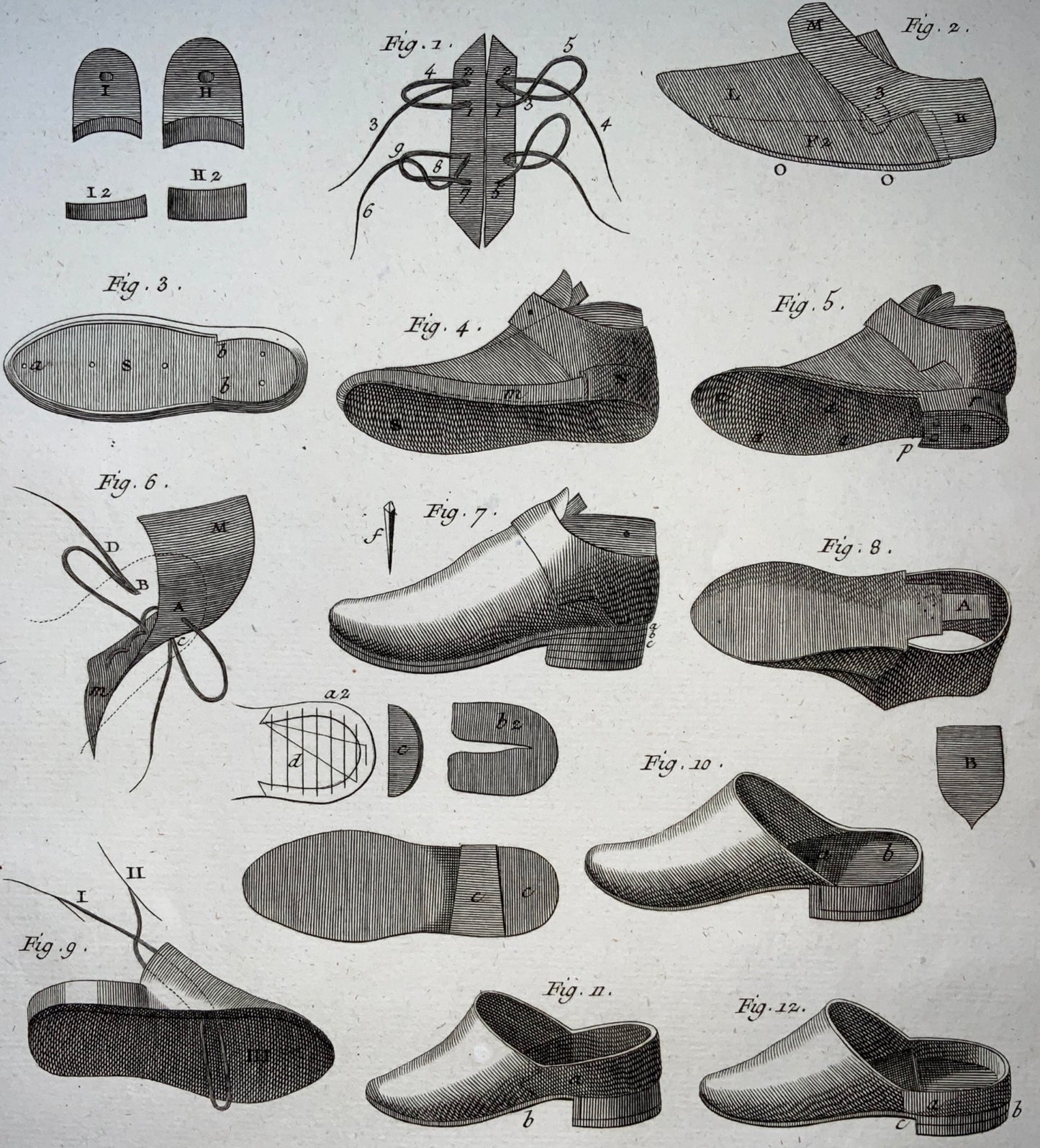 1777 ‘Cordonnier’ Boot Maker - Shoe Maker - Cobbler 2 large folios - Fashion