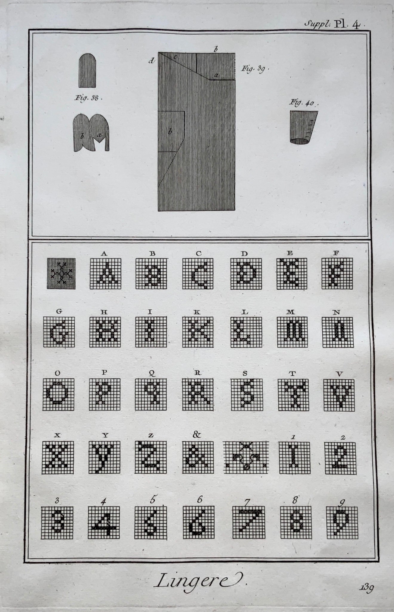 1777 ‘Lingere’ Needlework, Under Garments, Sewing - 4 large folios - Fashion - Trade