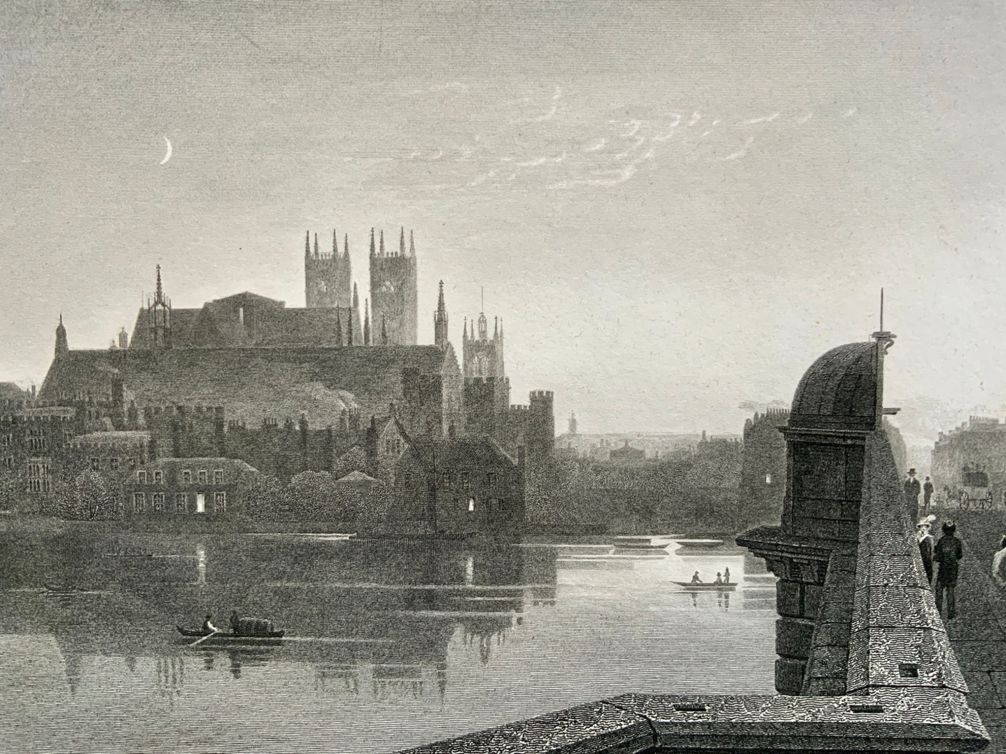 1826 Matthews after Robson - City of London Westminster - Copper engraving - Travel, Topography