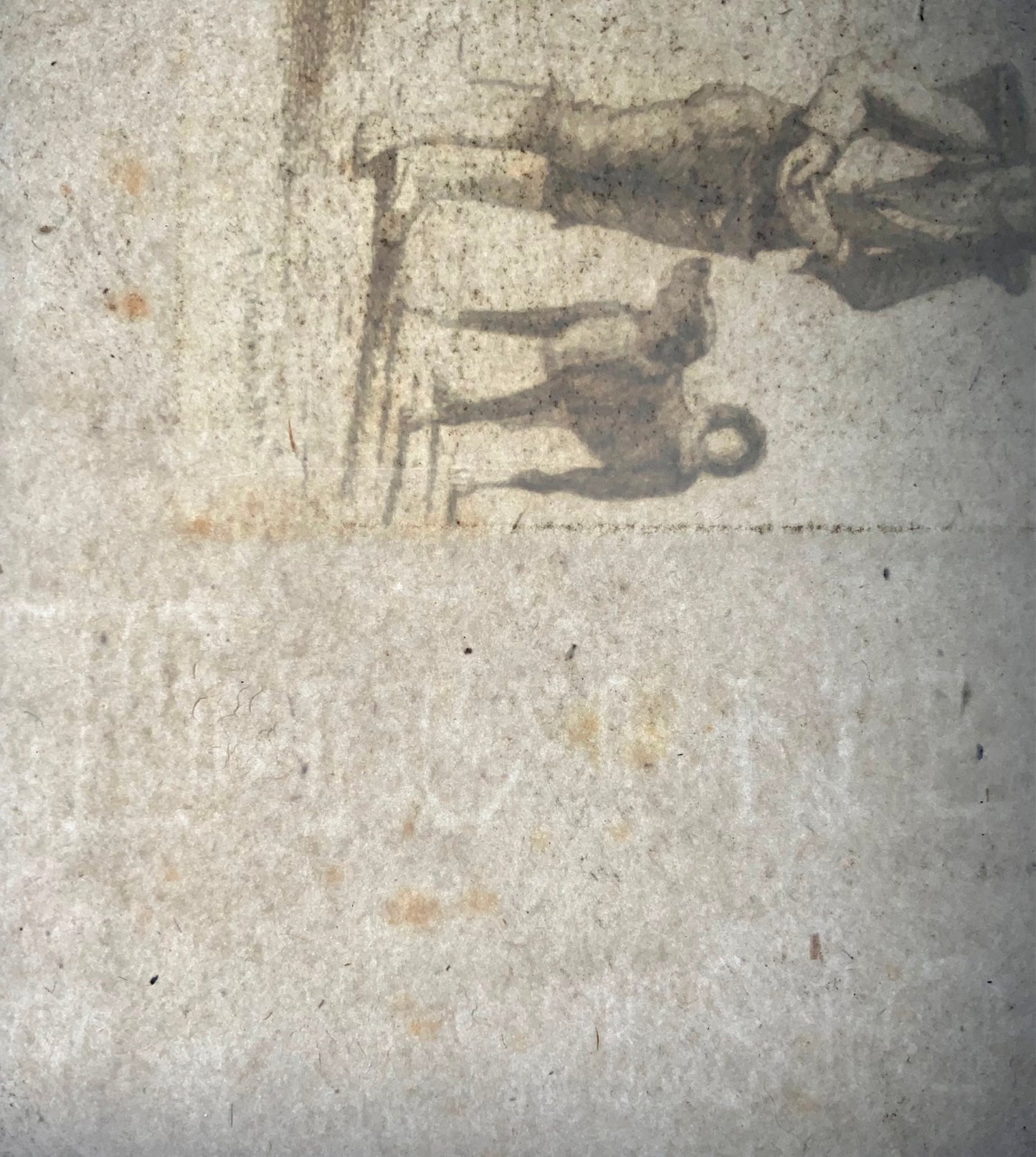 1810 Swiss Bookseller, fine etching by Johann Jakob Biedermann