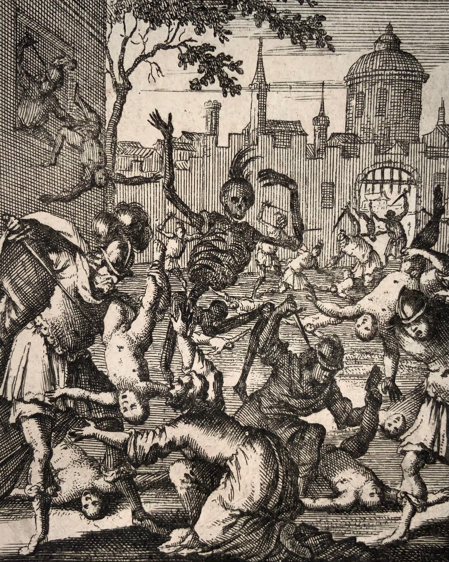 1700 c Salomon van Rusting, Rare Dutch Dance of Death, Massacre of the Innocents