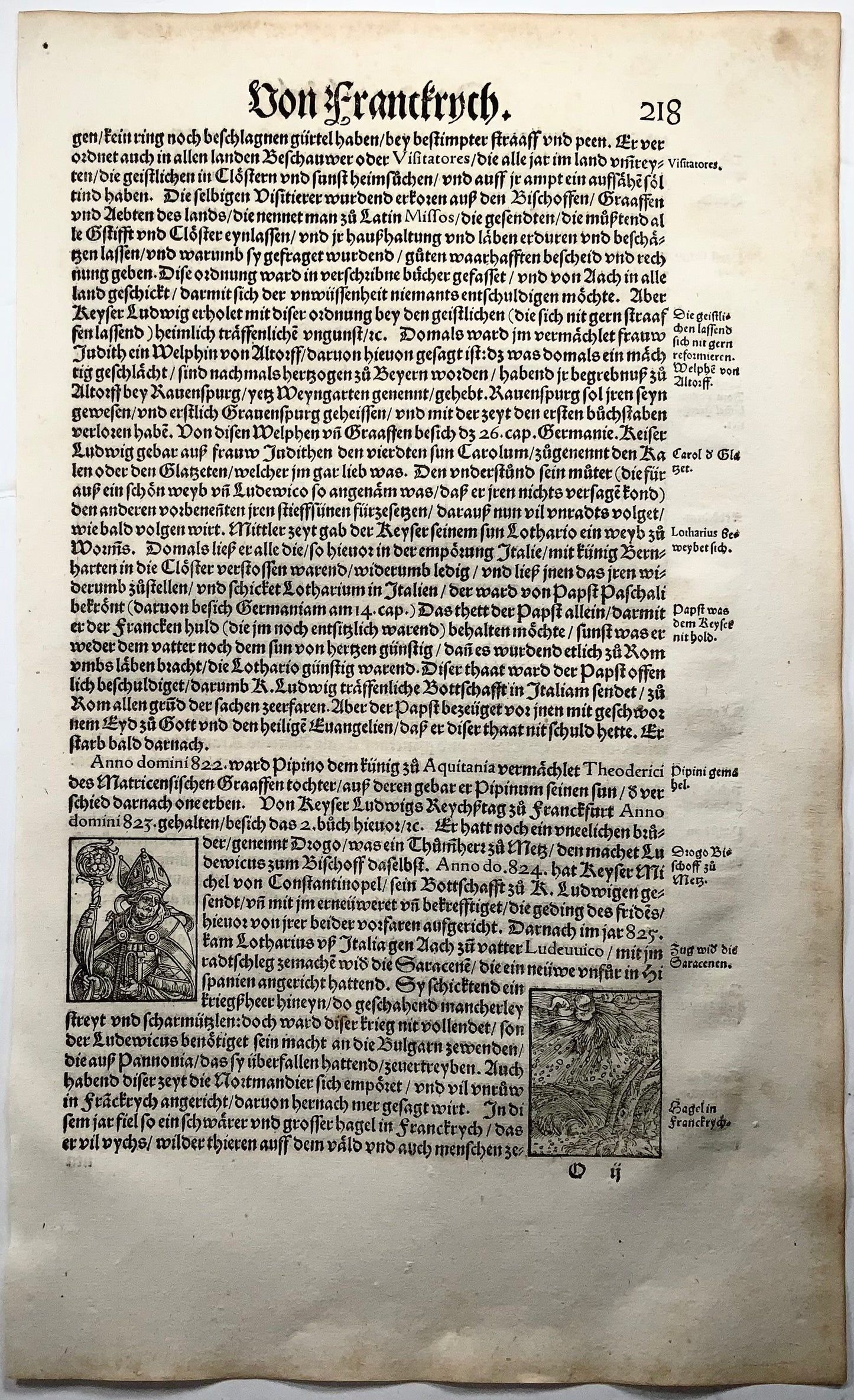 1548 Heinrich Vogtherr (the Elder) (1490-1556): Folio with woodcuts: Portents of Doom, Raining Corn, Earthquake