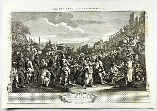 1790 c Hogarth del, Riepenhausen sc., L'apprenti inactif exécuté à Tyburn