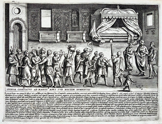 1624 Laurus (Lauro), Roman marriage rites and ceremonies, fine engraving
