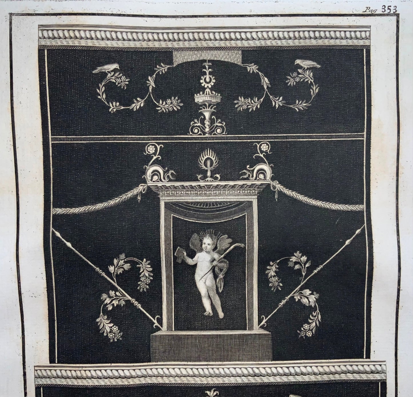 1757 Herculaneum, Fresco, large folio 49 cm, Gio. Casanova