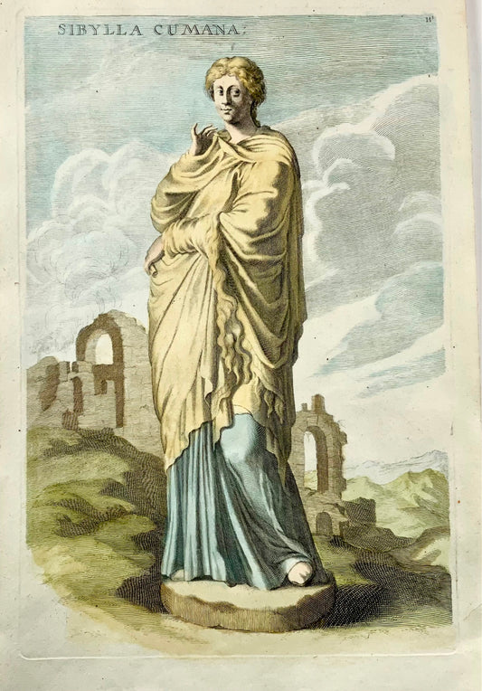 1676 J.J. Sandrart, Collin, Mythology, Cumaean Sibyl