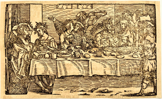 1532 Hans Weiditz, the medieval Feast, master woodcut