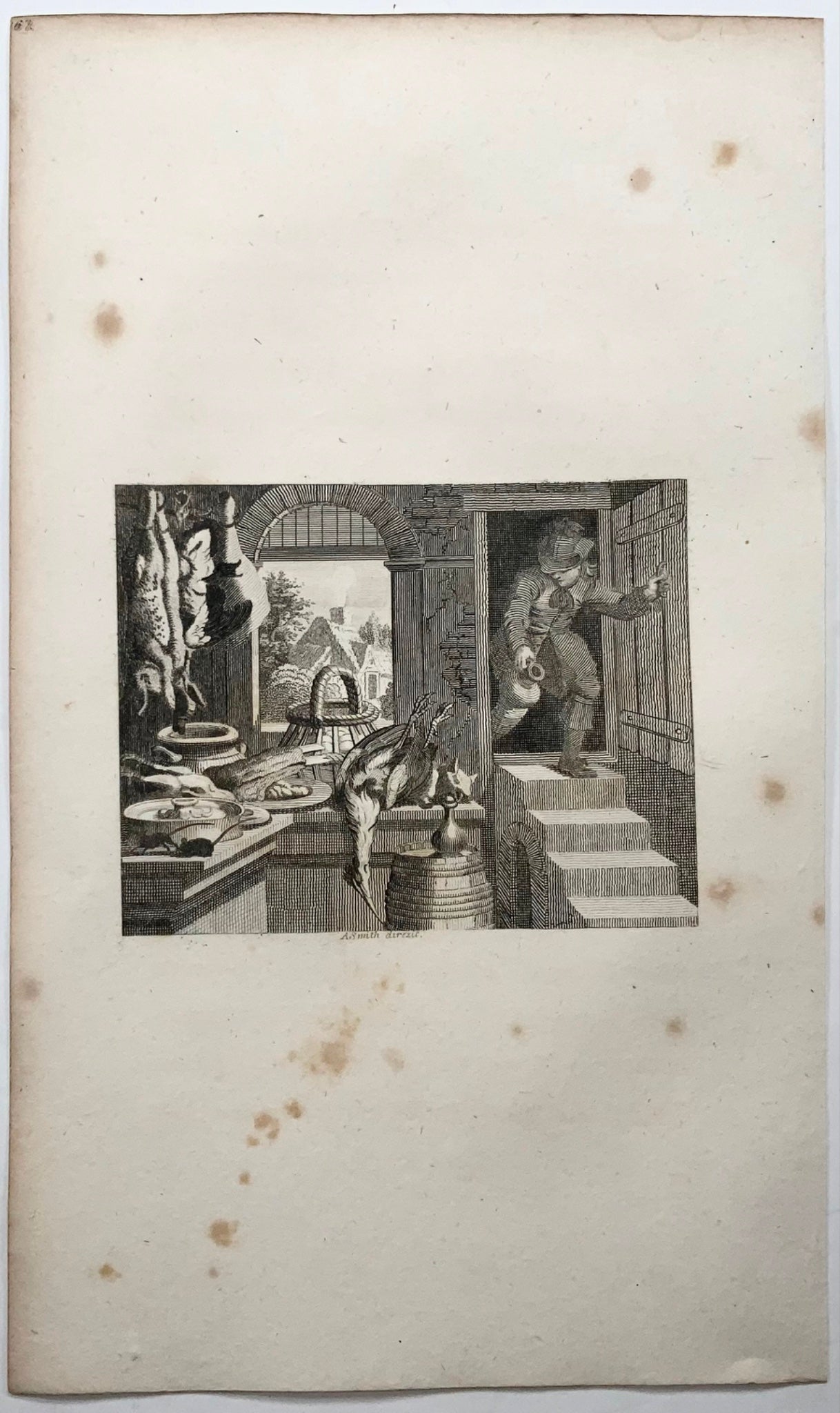 1793 Country & City Mouse, Smith sc., Aesop fable, etching