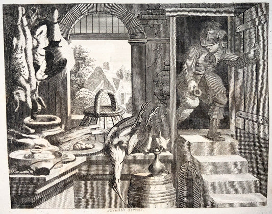 1793 Country & City Mouse, Smith sc., Aesop fable, etching