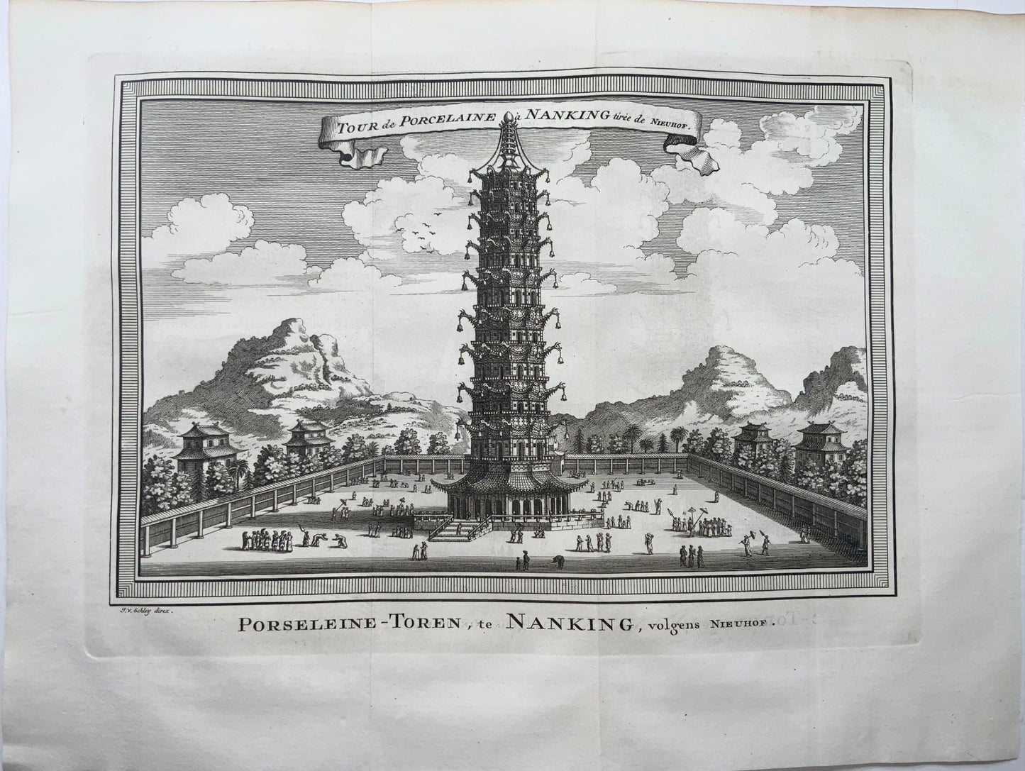 1752 J.V. Schley, Porcelain Tower of Nanking, Nanjing China, Travel