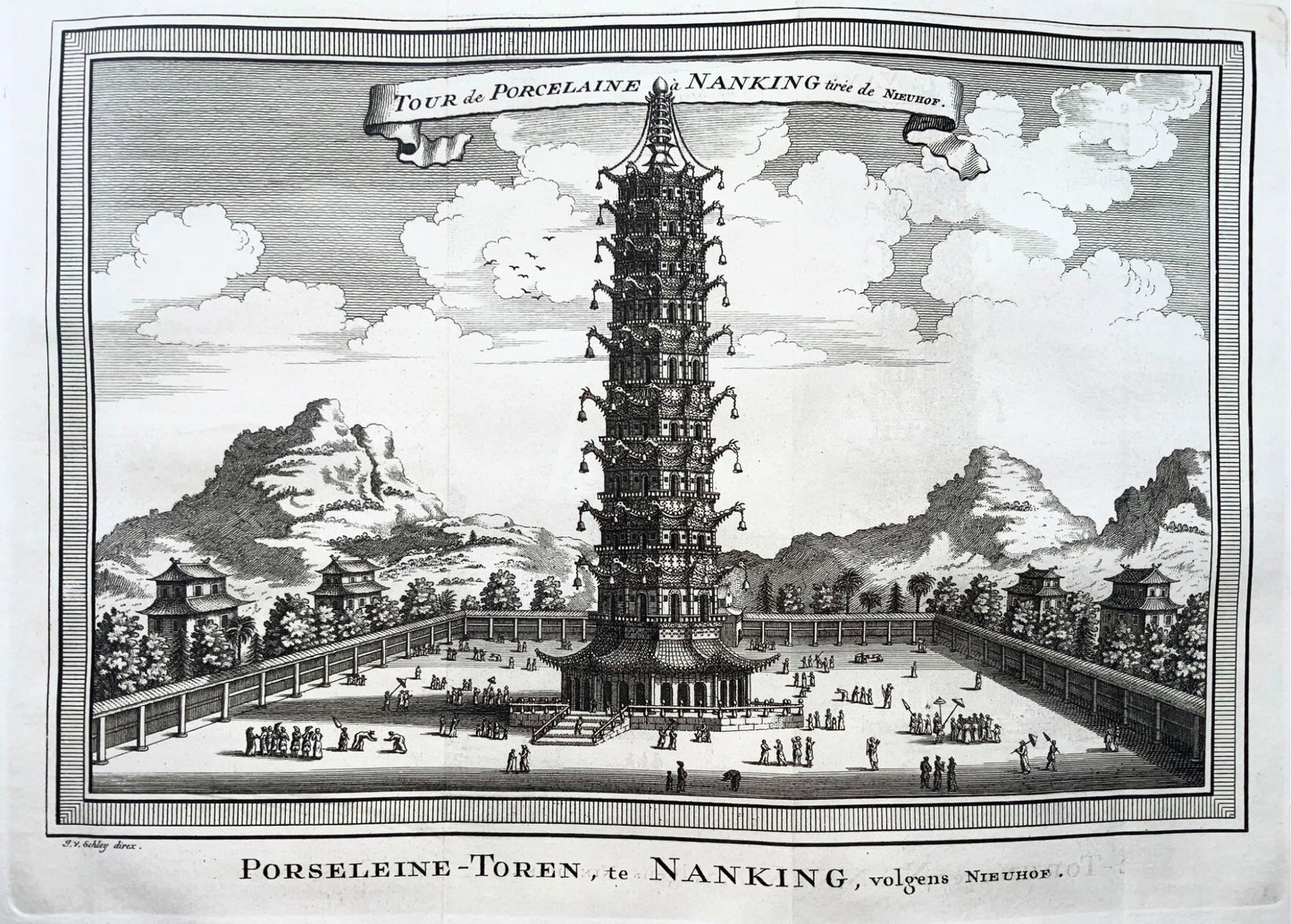 1752 J.V. Schley, Porcelain Tower of Nanking, Nanjing China, Travel