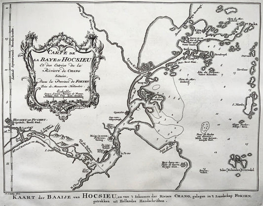 1752 J.V. Schley, map of the Bay near Fuzhou, China