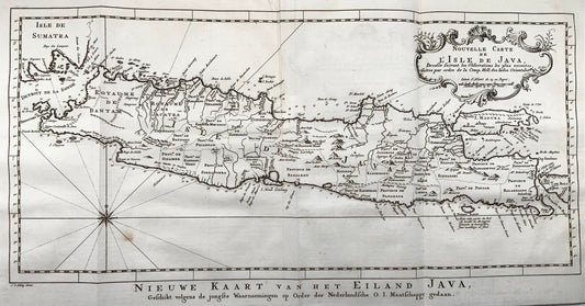 1770c Jakob van der Schley, antique map of Java