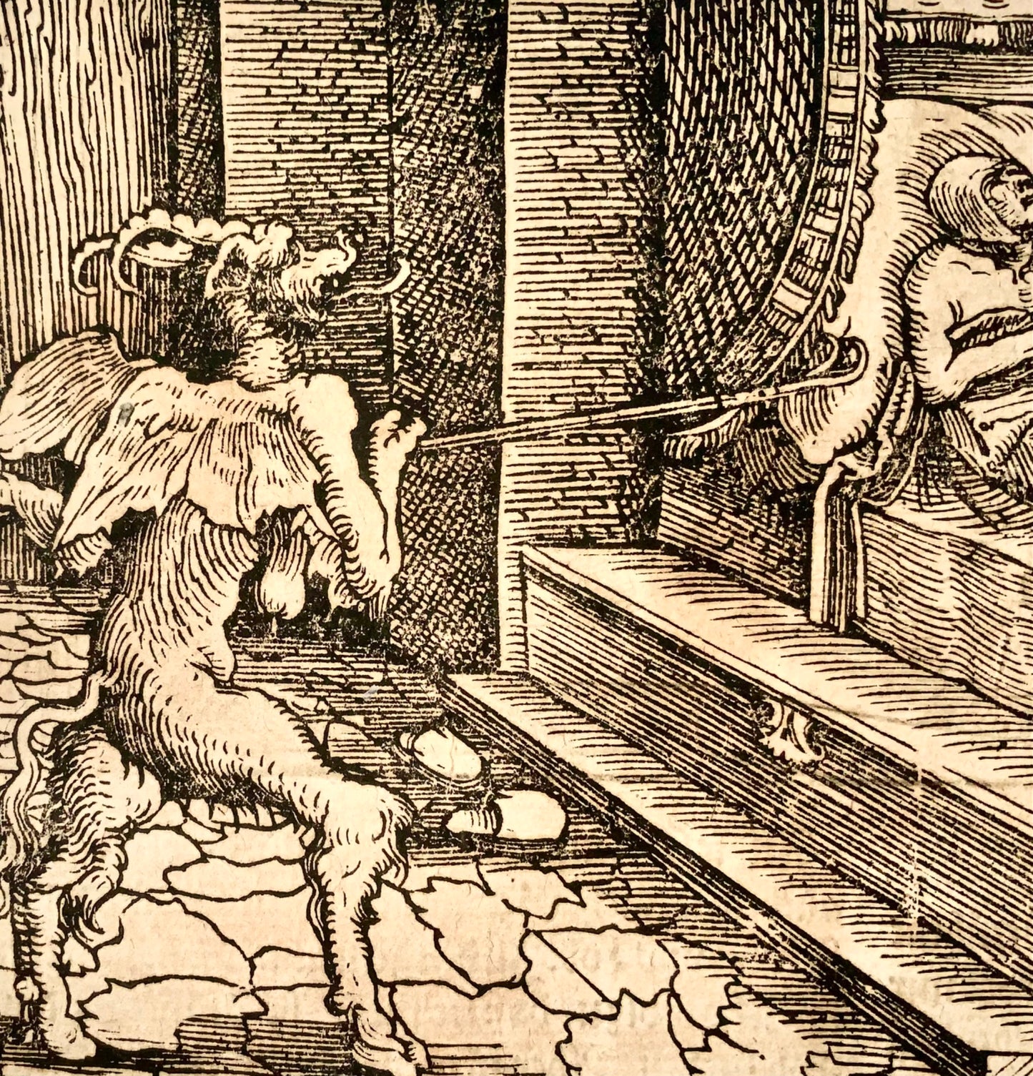 1532 Hans Weiditz, the Nightmare, Devil, master woodcut