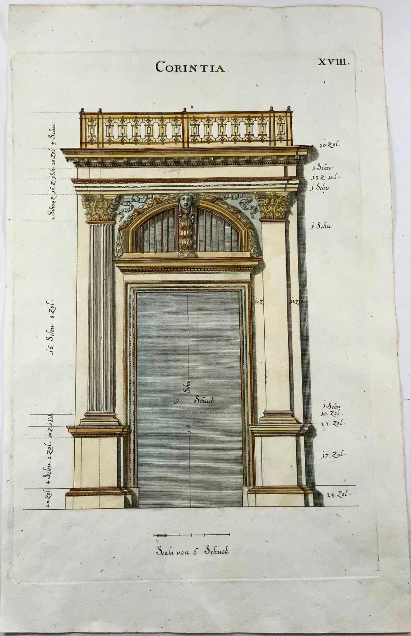 1676 Corinthian Gate, architecture, J.J. Sandrart, Collin, Folio