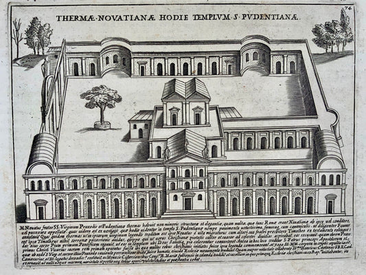 1634c Laurus (Lauro), Thermae Novatianae Hodie Templum S Pudentianae, etching, architecture