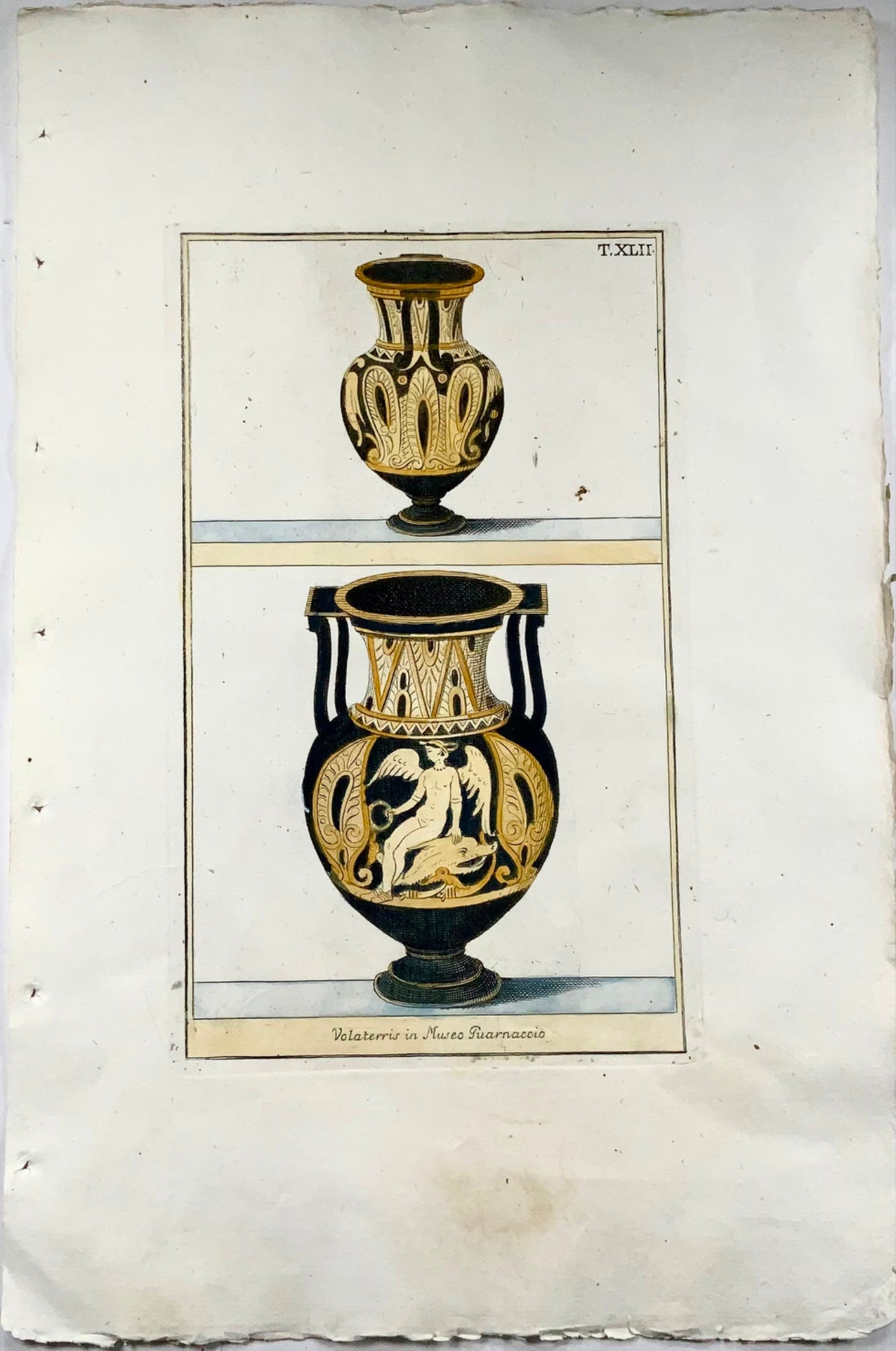 1787 Venanzio Monaldini, Etruscan Vases with detail, large folio