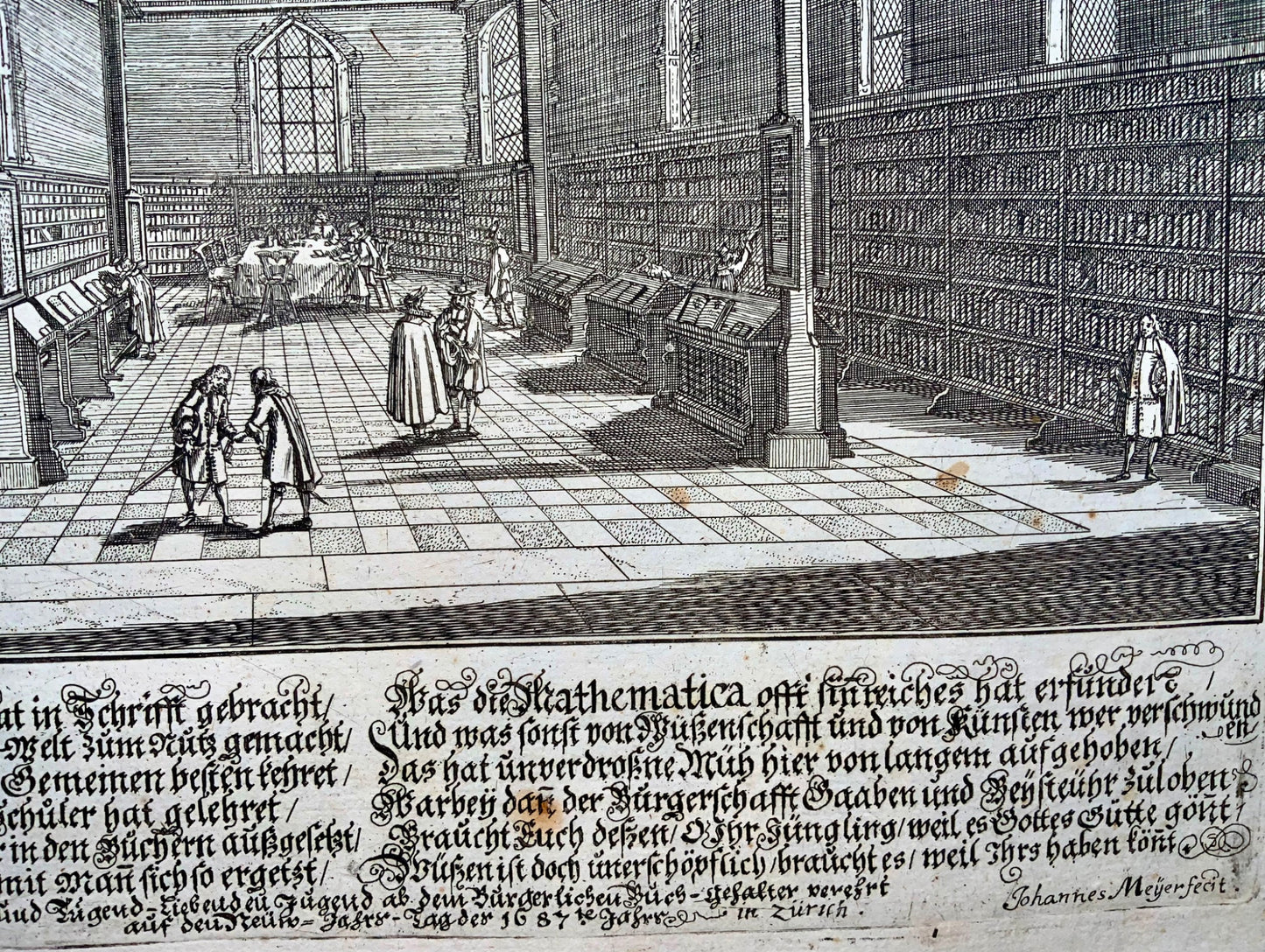 1687 Joh. Meyer, Broadside on the art of Library Science, Zurich, Switzerland