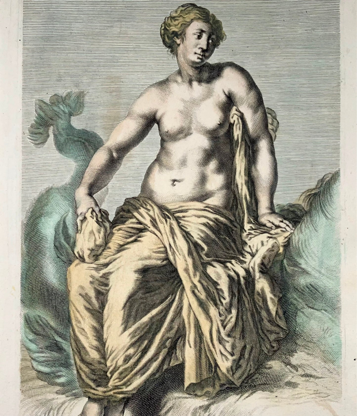 1676 J.J. Sandrart, Collin, Mythology, Sea Nymph Galatea