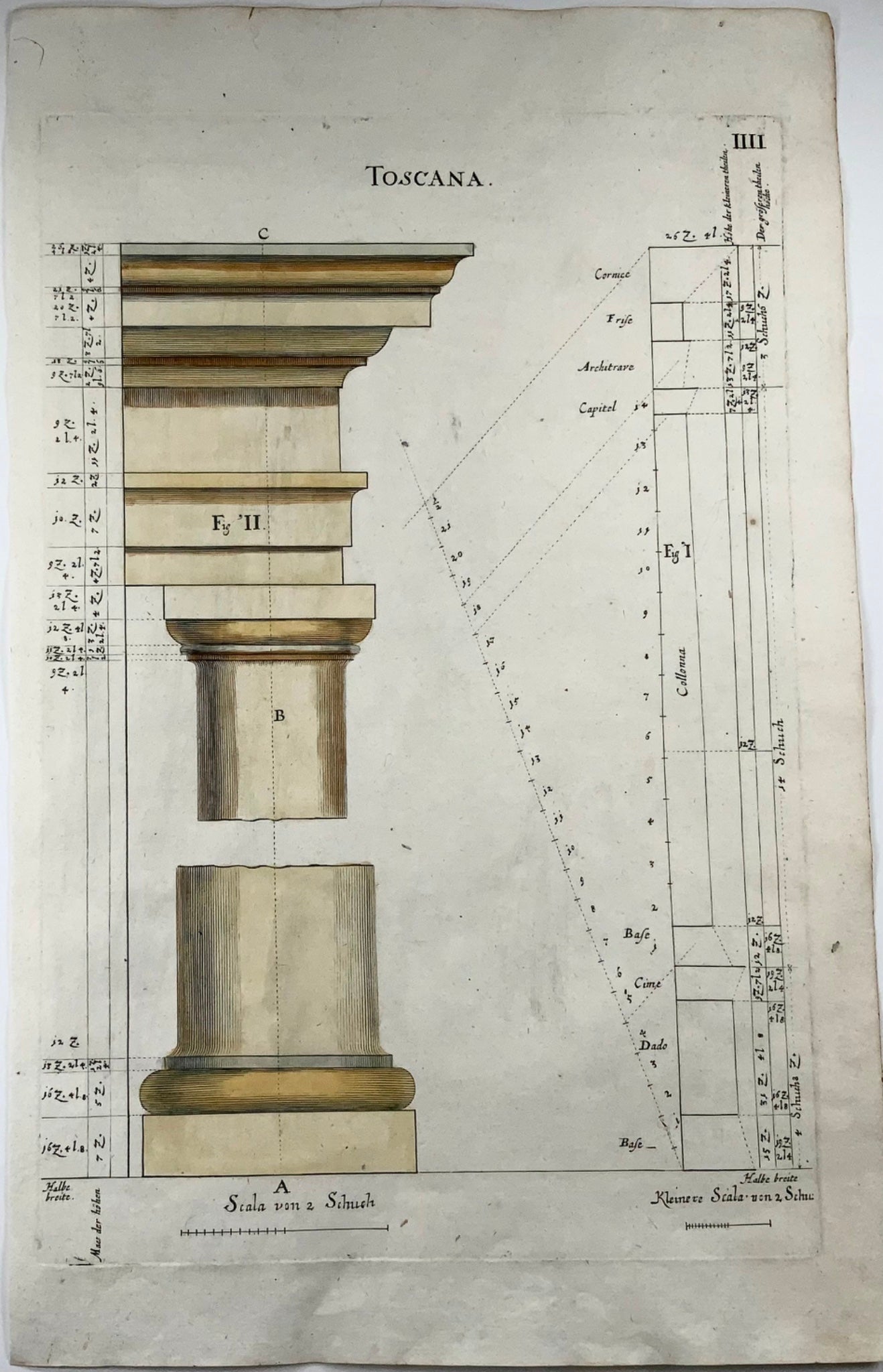 1676 J.J. Sandrart, Collin, Architecture, Tuscan Column