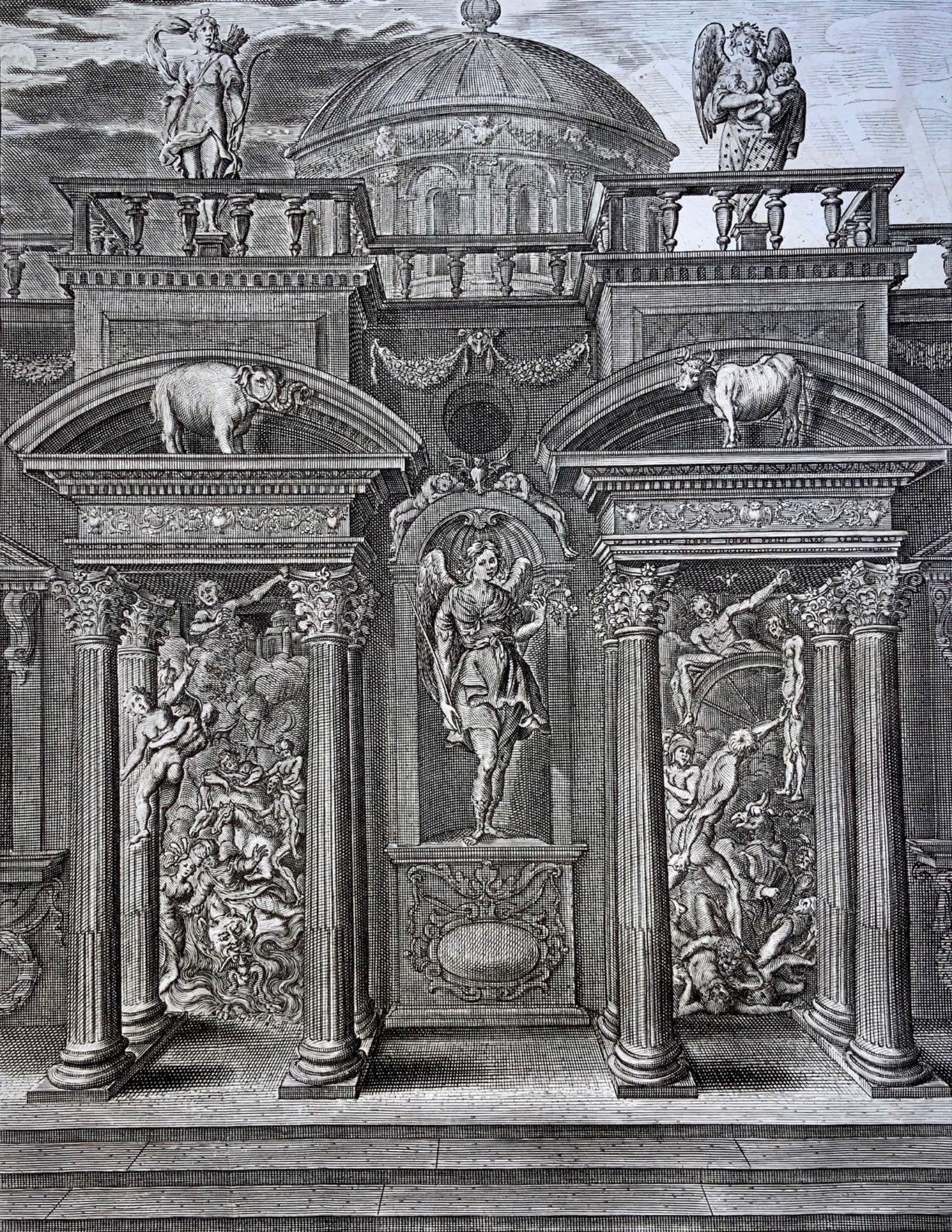 1740 Bernard Picart (1673-1733) after Deepenbieck PALACE of SLEEP