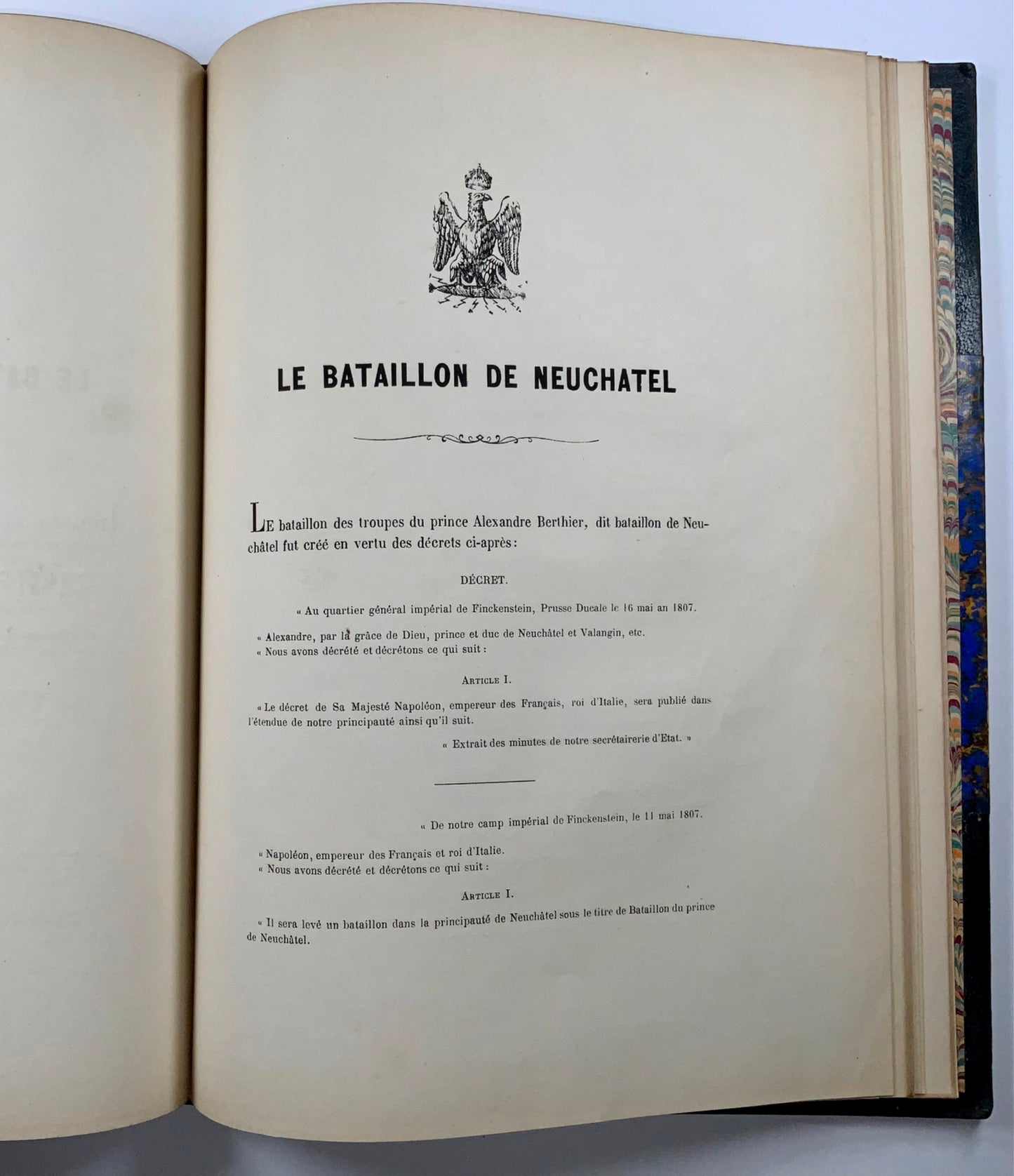 1831 Destino del principato di Neuchâtel, Svizzera. La copia di Earl Roseberry. Ex libris.