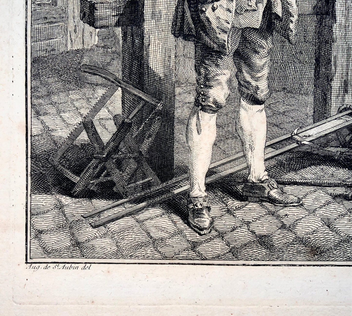1768 Saint-Aubin, Falegname, commercio, acquaforte, Les Commissionnaires ultramonttains