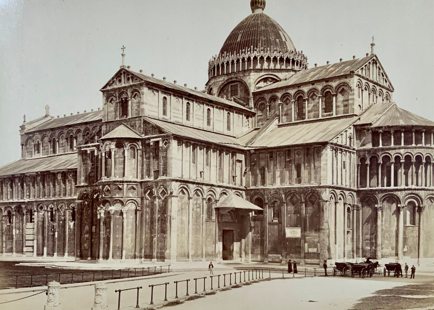 1870 Giacomo Brogi, Pisa, il Duomo, architettura, stampa all'albumina 