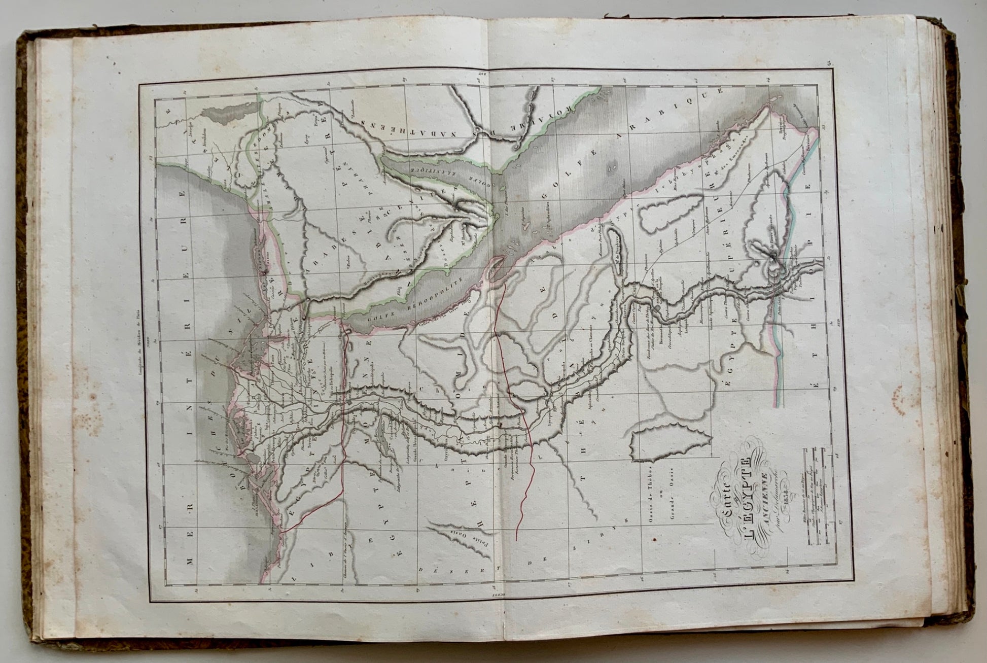 1846 folio Delamarche Atlas of the World - 37 double page and hand coloured map