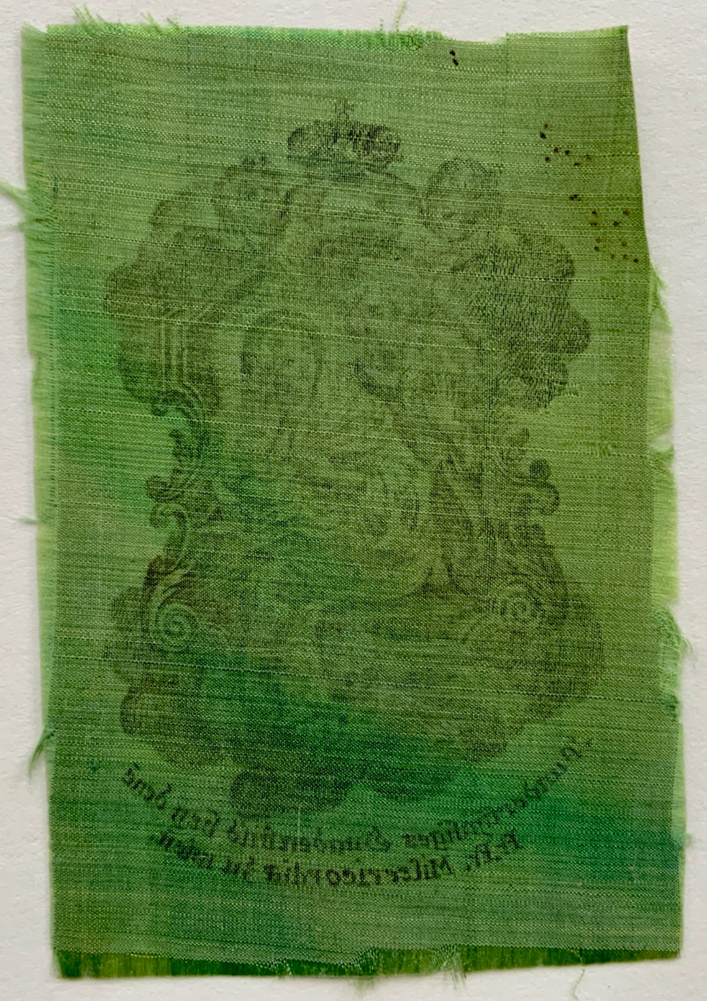 1760 Holy Card - copper engraving on SILK “Gnadenbild” Vienna Austria