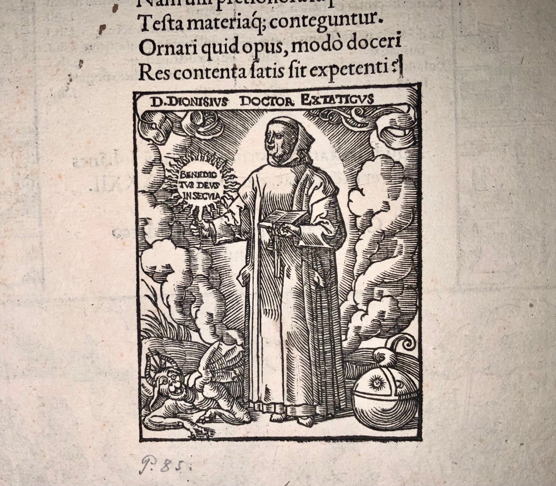 1532 Anton Woensam (c.1493-96-c.1541) Woodcut title page Folio Dionysii - Master Engraving