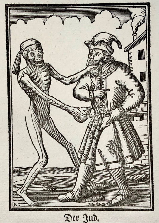 1588 [c1760] Georg Scharffenberg, danza macabra, judaica, l'ebreo