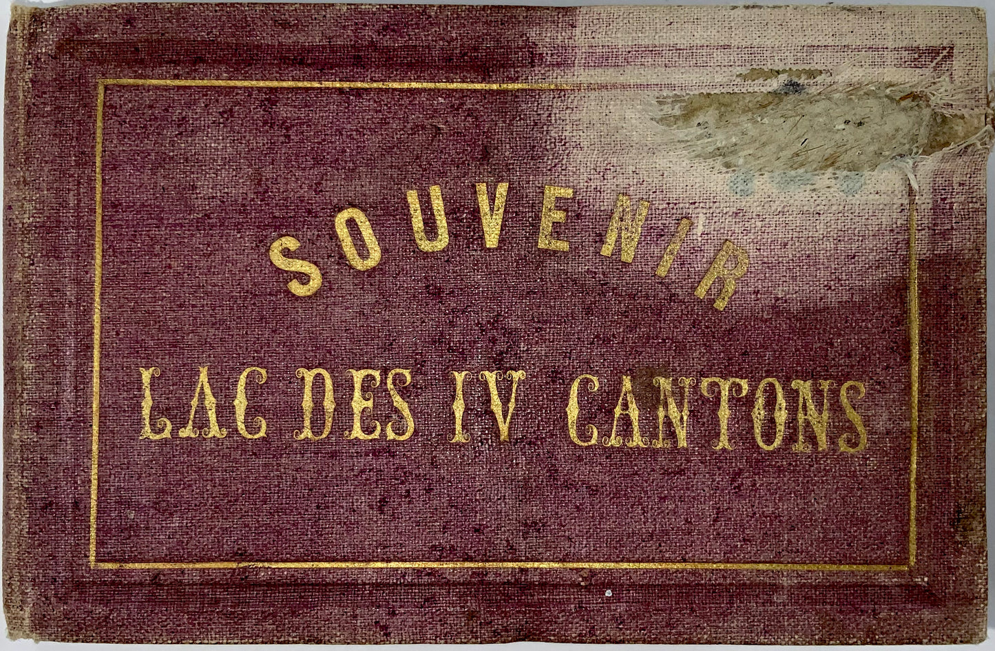 Lac des Quatre-Cantons des années 1860, Album souvenir, 10 photos albumen très anciennes, Suisse 