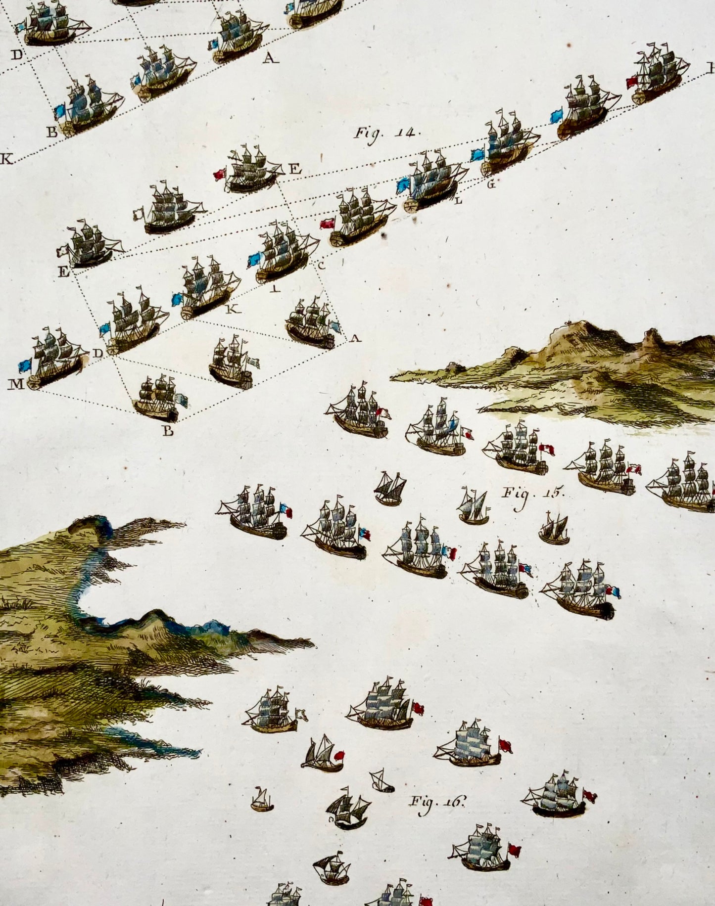 1777 Formazioni d'attacco della MARINA NAVALE - foglio grande - Diderot; Defehrt - Storia militare