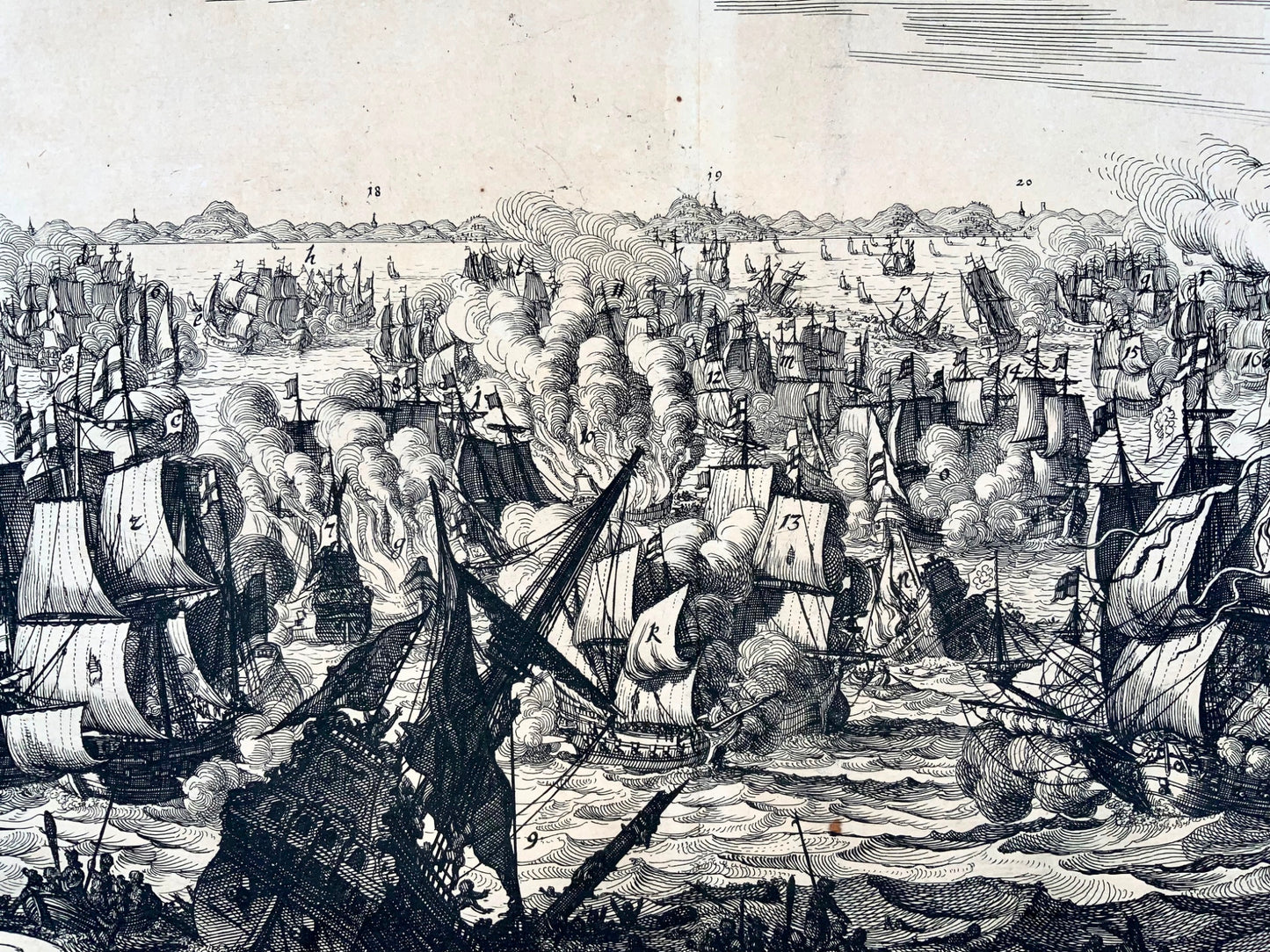 1655 Mattheus Merian, Battaglia navale, Prima guerra anglo-olandese