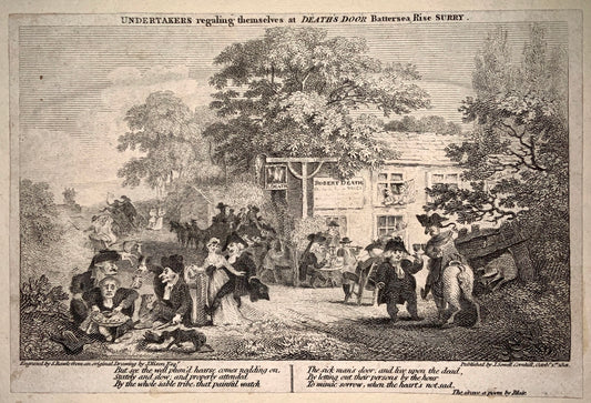 1801 Undertakers regaling themselves at Death's Door, Battersea, London - Memento Mori