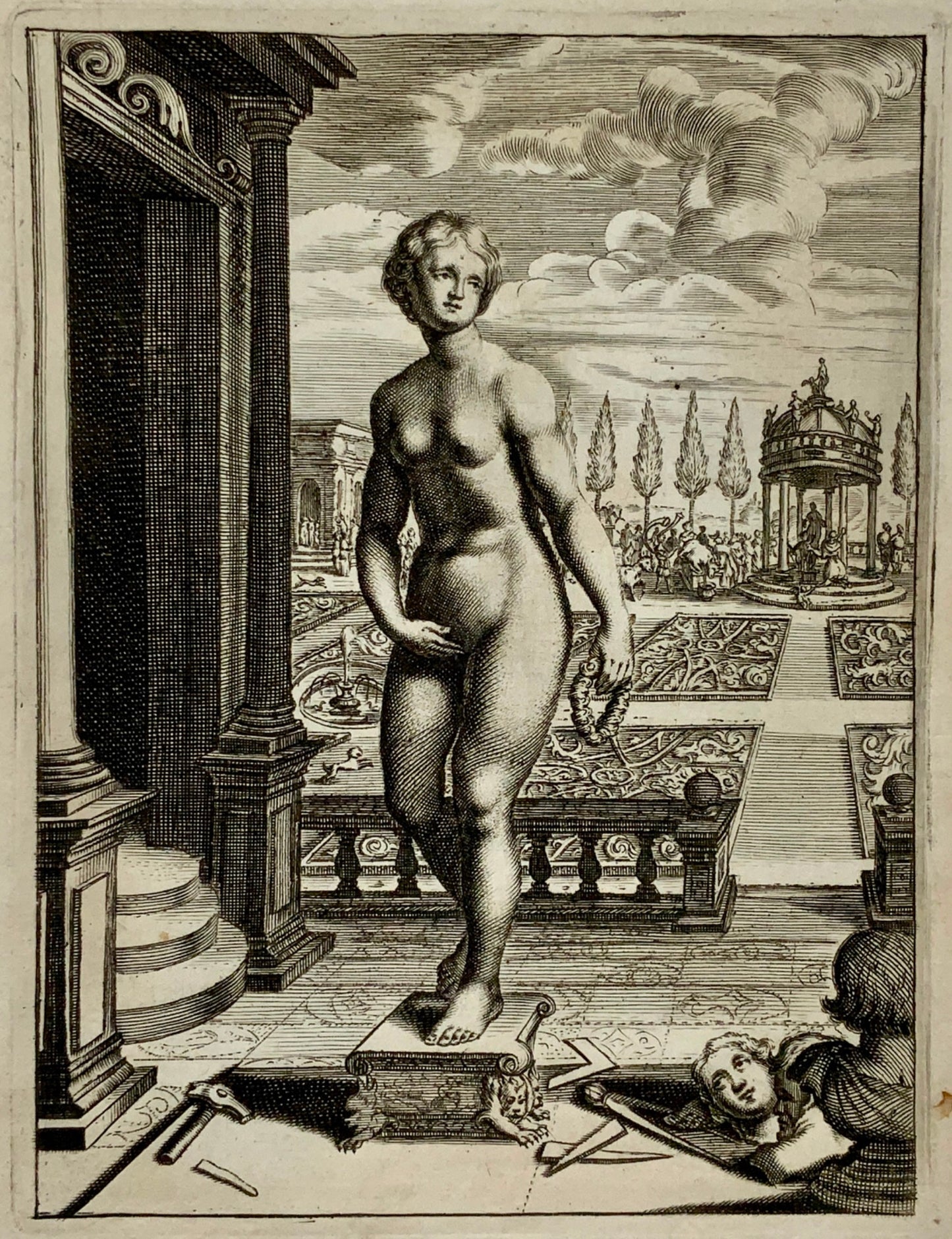1676 A. v Diepenbeeck (1596-1675); C. Bloemaert (1603-1692) Mythology Pygmalion