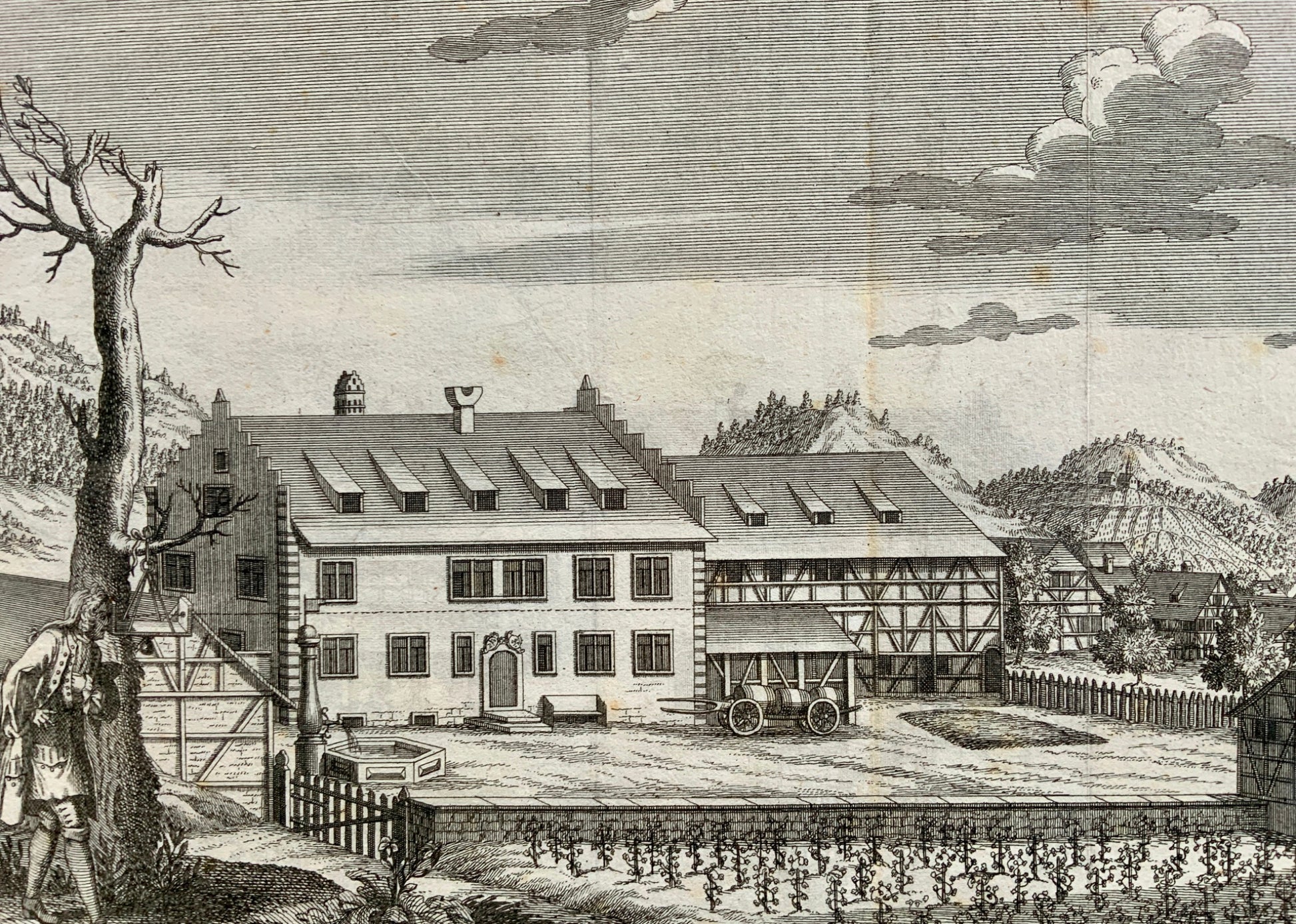 1754 David Herrliberger; Castle of Irchel, Andelfingen, Zurich Switzerland