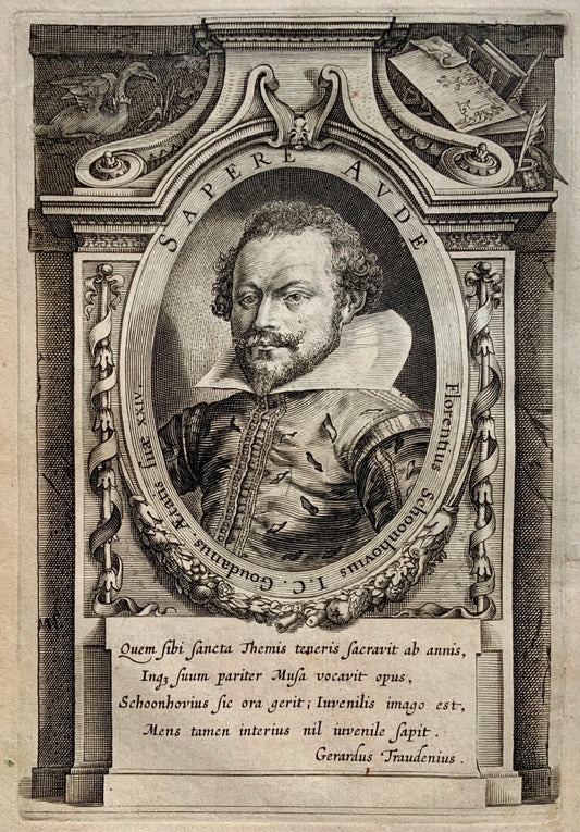 1618 Crispin van de Passe [1595-1670] Portrait of Fl. SCHOONHOVIUS