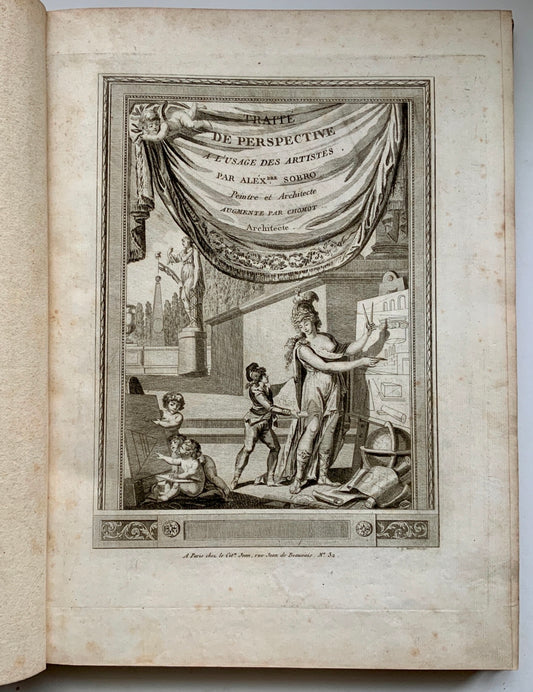 1780 c SOBRO, A. Traité de perspective à l'usage des artistes 76 plates FOLIO - Architecture, Art