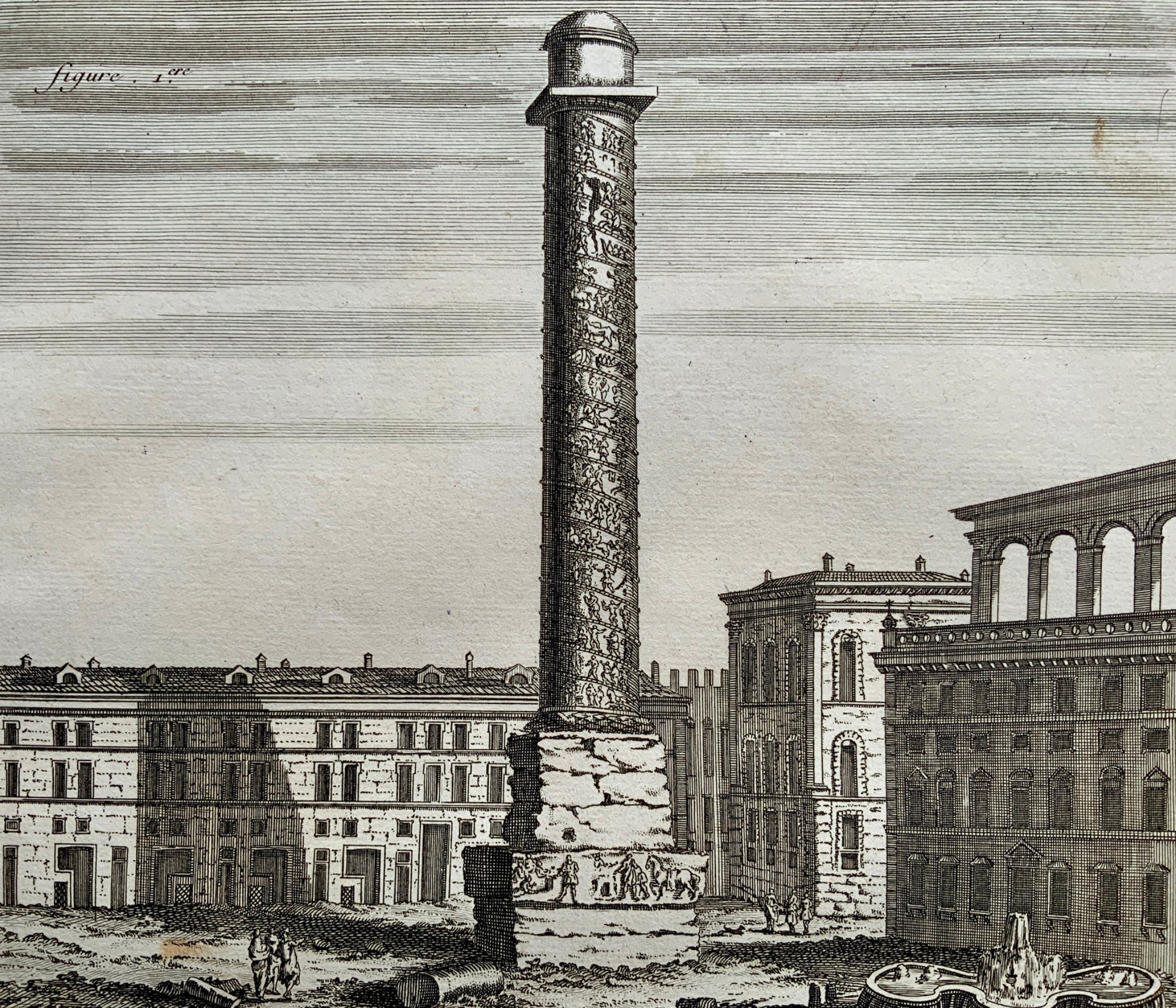 1777 Diderot - Italy: Rome, Column of Antonin & Baths of Diocletian - Tall folio