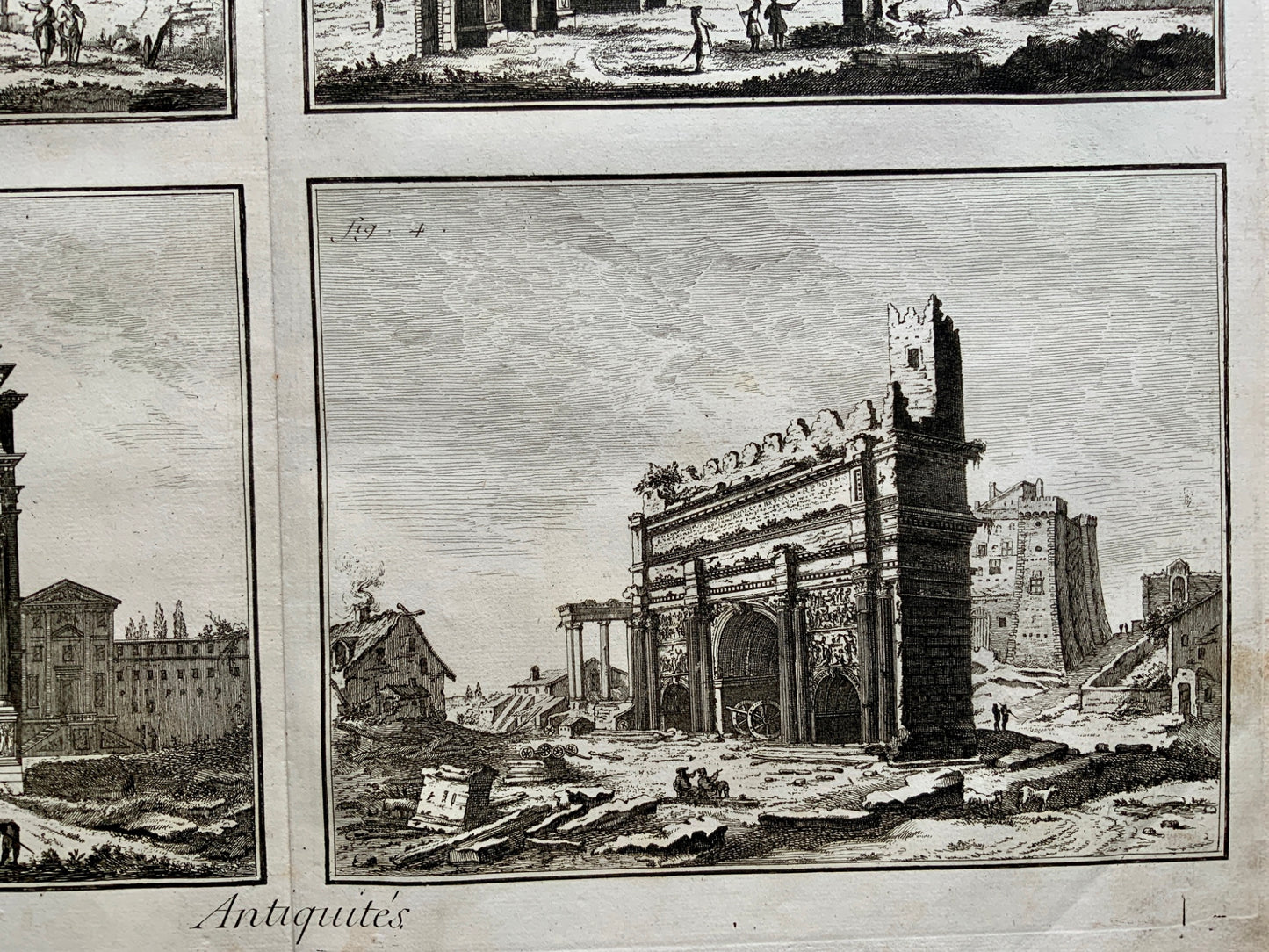 1777 Diderot - Italy: Rome, Arch of Constantine & Sept. Severus - double folio