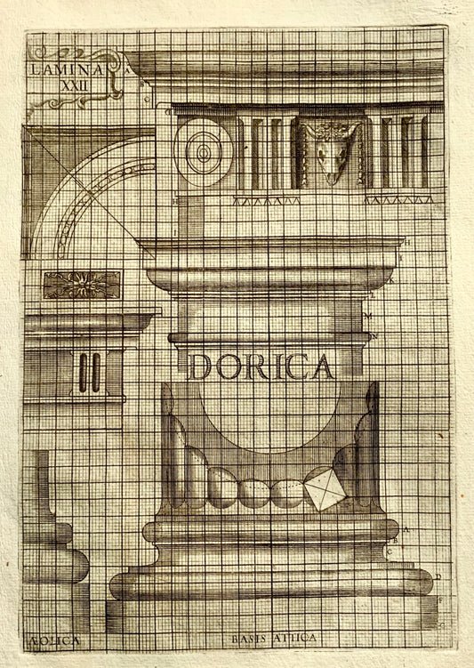 Caramuel Lobkowitz (Juan), 1606-1682 - OBLIQUE ARCHITECTURE Doric Column - 1678